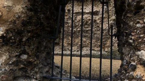 Reading Abbey Ruins - walk through Stock Footage 126181107