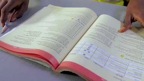 Reading and closed book, learning, studying, education, time with book. learning Stock Footage 204114680