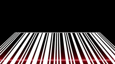 Reading a bar code with red beam 스톡 일러스트