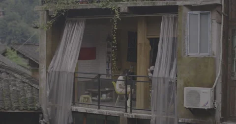 Reading with a beautiful view Stock Footage 141390890