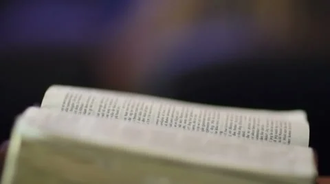 Reading Bible Stock Footage 35502337