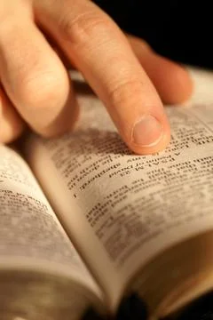 Reading bible Stock Photos