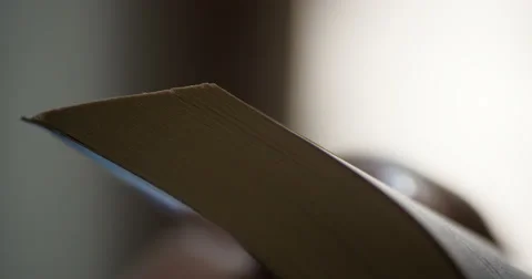 Reading book close-up slowmotion 库存影片 64235046