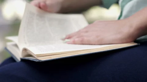 Reading a book concept Stock Footage 66350966