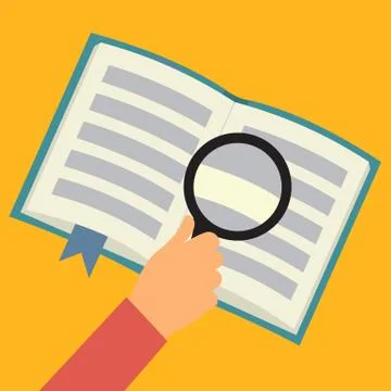 Reading book flat concept Stock Illustration