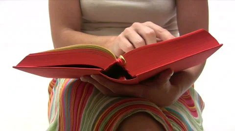 Reading a Book Stock Footage 447777