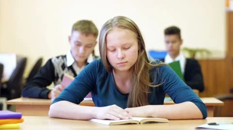 Reading book Stock Footage 11913423