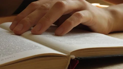 Reading book Stock Footage 59763935