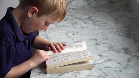 Reading a book Stock Footage 94912367