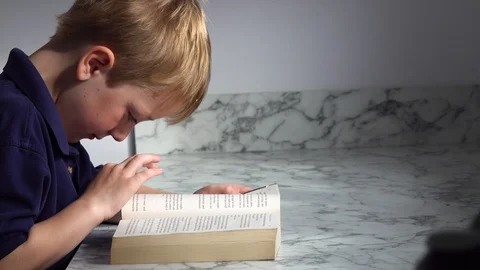 Reading a book Stock Footage 94912373