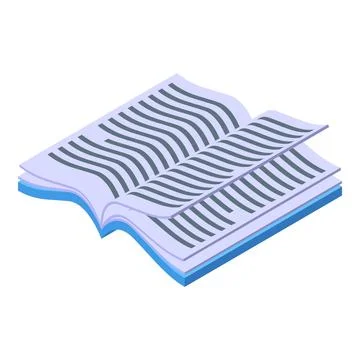 Reading book icon isometric vector. School study イラスト素材