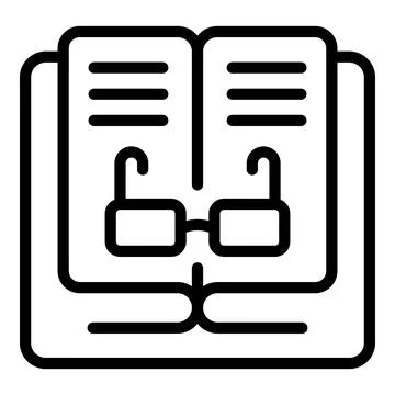 Reading book icon outline vector. Study case Stockillustratie