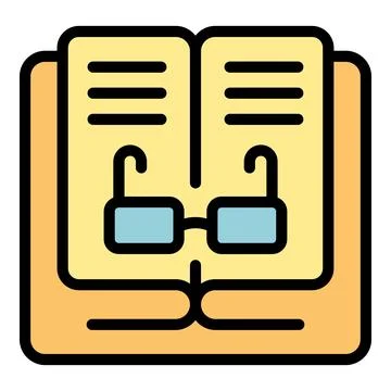 Reading book icon vector flat Stockillustratie