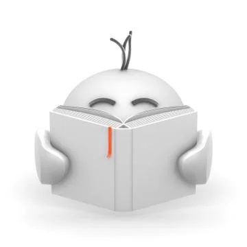 Reading book. Illustrazione stock