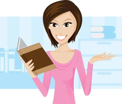 Reading a book Stock Illustration