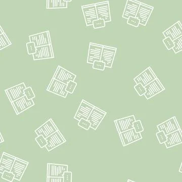 Reading book line seamless pattern Illustrazione stock