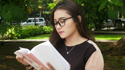 Reading Book in the Morning Stock Footage 124674307