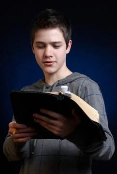 Reading the book Stock Photos