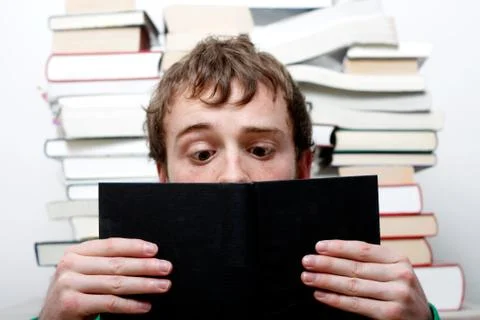 Reading a book Stock Photos