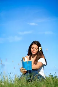 Reading book Stock Photos