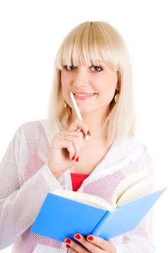 Reading a book Stock Photos