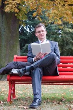 Reading a book Stock Photos