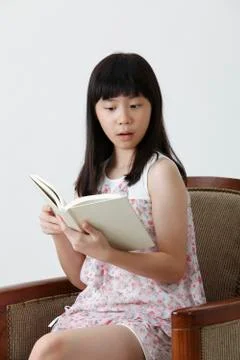Reading book Foto stock