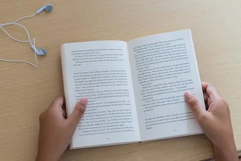 Reading a book Stock Photos