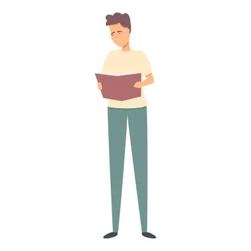 Reading book stress reduction icon cartoon vector. Mind lifestyle Stock Illustration