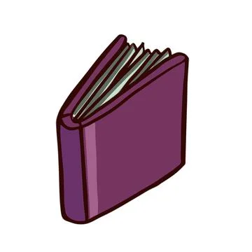 Reading book, textbook, notepad color illustration Stock Illustration