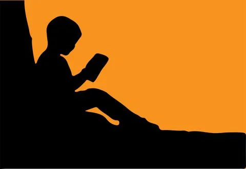 Reading a book vector illustration Stock Illustration