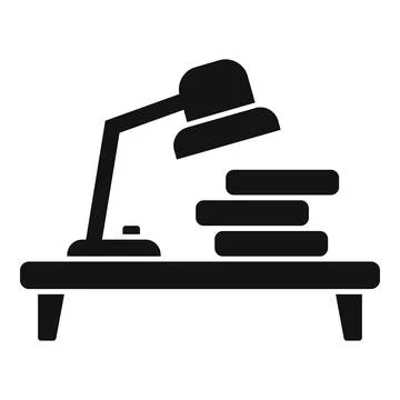 Reading book workspace icon simple vector. Worksplace sit Stock Illustration