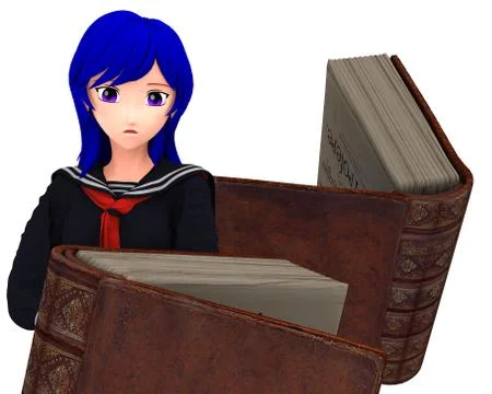 Reading books Stock Illustration