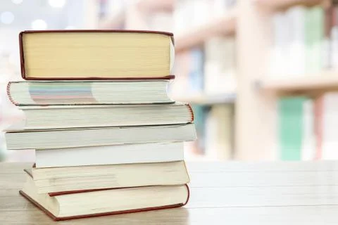 Reading books in the library Stock Photos