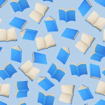 Reading books seamless pattern Stock Illustration