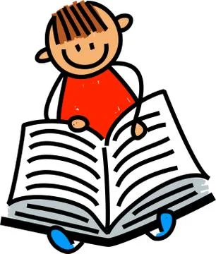 Reading Boy Stock-Illustration