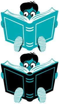 Reading Boy イラスト素材