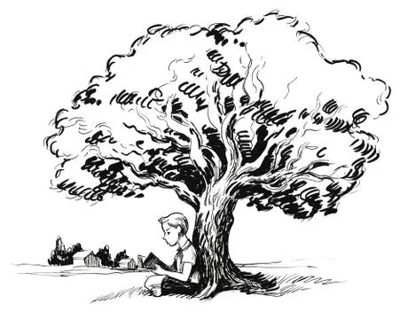 Reading boy Stock Illustration