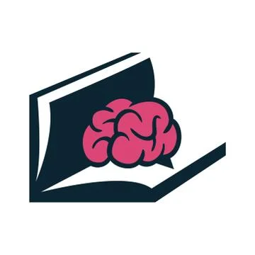Reading on the brain vector ilustration art Stock Illustration