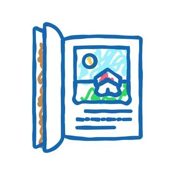 Reading child fun icon doodle illustration Stock Illustration