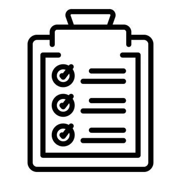 Reading clipboard icon outline vector. Child study Stock Illustration