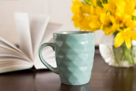 Reading with coffee Stock Photos