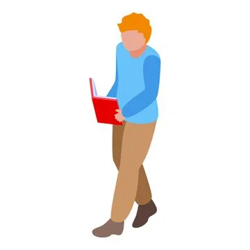 Reading concentration icon isometric vector. Focus brain Illustrazione stock