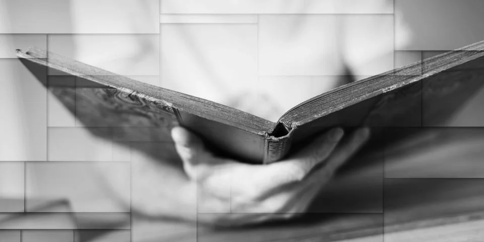 Reading concept, geometric pattern Stock Photos