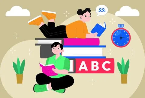 Reading Concept Illustration Stock Illustration