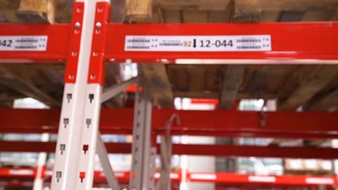 Reading the data in the warehouse Stock Footage 85617283