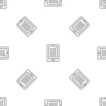 Reading device pattern seamless vector Stock Illustration