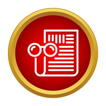 Reading document with eyeglasses icon concept Stock Illustration