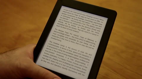 Reading an E-Book Stock Footage 45607090