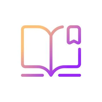 Reading e book pixel perfect gradient linear ui icon Ilustração Stock